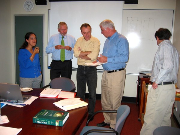 Some of the authors of the Global Burden of Disease volume for the Disease Control Priorities Project. From left: Sonbol Shahid-Solles, Alan Lopez, Steve Begg, Dean Jamison and Majid Ezzati.